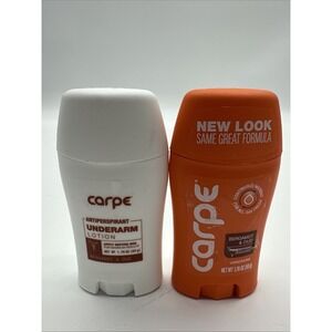 LOT of Two 2 SEALED Carpe Underarm Lotion Antiperspirant and Deodorant Exp:2027